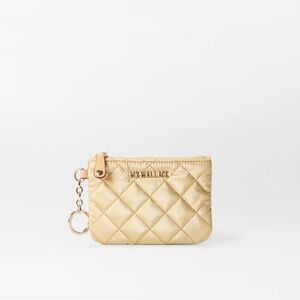 MZ Wallace FLAT METRO KEY POUCH Light Gold Pearl